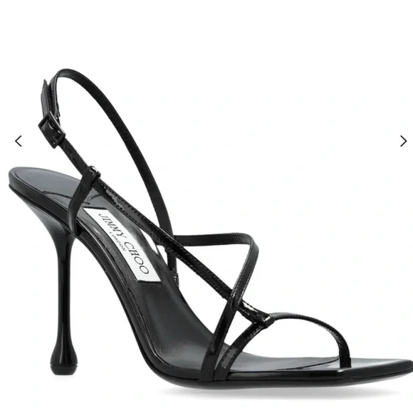シューズ・サンダルその他 JIMMY CHOO Woman Heeled sandals Black ETANA80WCH BLACK/SMOKE Jimmy Choo Black Etana 80 Heeled Sandals - Shoes - BeyondStyle